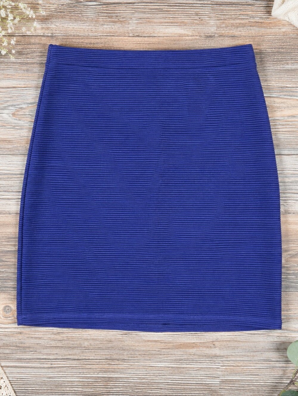 BCBGeneration Ribbed Navy Blue Bodycon Mini Skirt Size XS